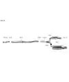 Bastuck Installation Complète Opel Insignia Tout Terrain 4WD Limo Hors Bj 08 Li Original