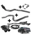 BASTUCK Duplex Klappen Racing Anlage ab Kat. mit Partikelfilter Audi A4 B9 A5 F5 TFSI Front re li je 2x90mm Vente Flash