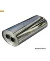 Universalschalldämpfer Oval zweiflutig mit Kammer Variante 2 Eingang Ø 101.6mm (d1)- Ausgang Ø 70mm (d2) Schallkörper B236 x H150 x L420mm Edelstahl Nouveauté