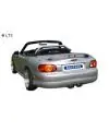 Mazda MX5 Typ NB Bj. 98-05 1.6l 1.8l BASTUCK Racing Komplettanlage ab Kat. 2 x 120x80mm oval mit Einsatz - Ausgang mittig (AnschlussØ 57mm) Dernière Chance