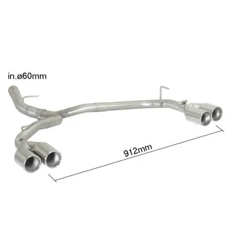 Pipe finale Ragazzon pour BMW Série 1 (E87) (09/2004 - 02/2007) 50.0404.26 Certifié
