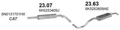 Gros Lot Silencieux intermédiaire + arrière Seat Cordoba 1.9 Diesel