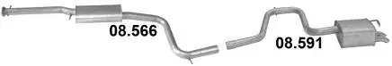 Acheter Direct Silencieux intermédiaire + arrière Ford Mondeo 1.8 TD MK1 & MK2