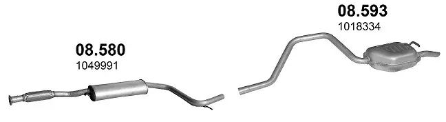 Silencieux intermédiaire + arrière Ford Mondeo 2.0 MK1 & MK2 Offre Limitée