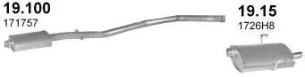 Top Qualité Silencieux intermédiaire + arrière Peugeot 406 1.8
