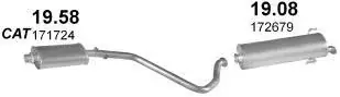 Silencieux intermédiaire + arrière Peugeot 306 1.9 Diesel Livraison Express