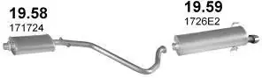 Premium Silencieux intermédiaire + arrière Peugeot 306 1.4
