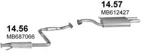 Bon Marché Silencieux intermédiaire + arrière Mitsubishi Galant 2.0 GTI 16V