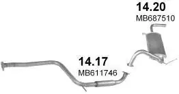 Offre Exclusive Silencieux intermédiaire + arrière Mitsubishi Colt 1.5