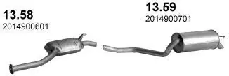 Solde Silencieux intermédiaire + arrière Mercedes-Benz W201 (190) 2.3 E