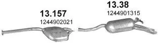 Petit Prix Silencieux intermédiaire + arrière Mercedes-Benz W124 3.0 TD