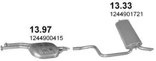 Silencieux intermédiaire + arrière Mercedes-Benz T124 3.0 24V Livraison Mondiale