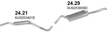 Silencieux intermédiaire + arrière Skoda Felicja 1.9 Diesel Acheter Direct