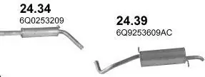 Silencieux intermédiaire + arrière Skoda Fabia 1.4i 16V Artisanat
