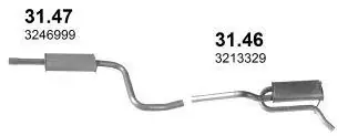 Silencieux intermédiaire + arrière Volvo 360 2.0 Livraison Mondiale