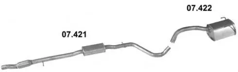 Silencieux intermédiaire + arrière Fiat Panda Panda II (2003 - 2012) 1.3 JTD Meilleur Choix