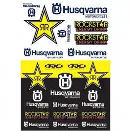 Artisanat PLANCHE AUTOCOLLANTS HUSQVARNA RACING