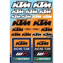 PLANCHE AUTOCOLLANTS KTM RACING Pas Cher