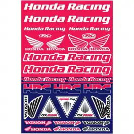 PLANCHE AUTOCOLLANTS HONDA RACING Livraison Gratuite