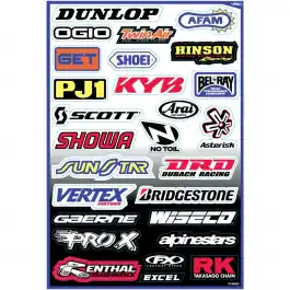 PLANCHE AUTOCOLLANTS SPONSOR KIT A Commande En Gros