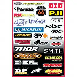 Paiement Sécurisé PLANCHE AUTOCOLLANTS SPONSOR KIT B