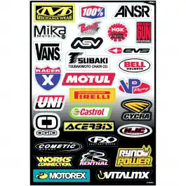 Édition Limitée PLANCHE AUTOCOLLANTS SPONSOR KIT C