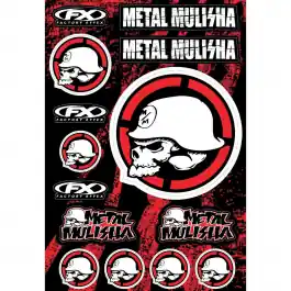 PLANCHE AUTOCOLLANTS HELMET SKULL METAL MULISHA Original
