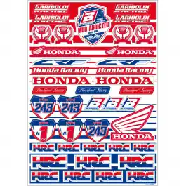 PLANCHE AUTOCOLLANTS HONDA HRC Remise