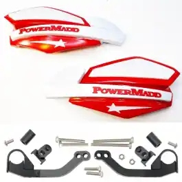 Commander Vite KIT PROTÈGES MAINS QUAD POWERMADD STAR ROUGE ET BLANC