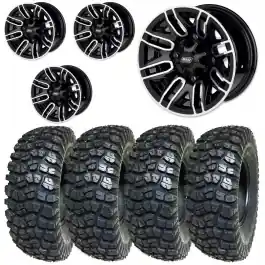 Bon Marché Pack monté 4 JANTES ITP 112X 14X7 / 4X137 et 4 pneus ARISUN