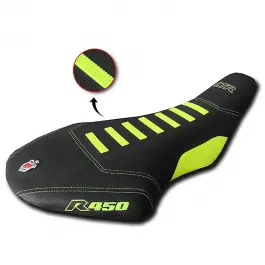 HOUSSE DE SELLE LTR450 NOIR ET JAUNE FLUO Artisanat