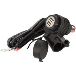 DOUBLE PRISE USB AVEC SUPPORT ET CÂBLES 12 VOLT Acheter Direct
