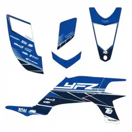 Prix Cassé KIT DECO YAMAHA USINE YFZ450 BLEU
