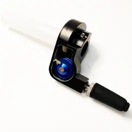Meilleure Qualité POIGNEE D’ACCÉLÉRATEUR AVEC ROULETTE ANODISEE BLEUE