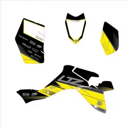 Dernier Modèle KIT DECO SUZUKI USINE LTZ400 (2009 ET PLUS) JAUNE ET NOIR
