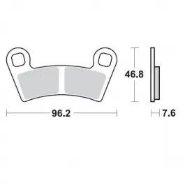 PLAQUETTE DE FREIN ARRIERE POUR POLARIS GENERAL 1000 Premium