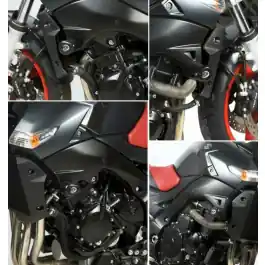 Tampons de protection R&G RACING Aero noir Suzuki GSR600/BMW S1000RR Offre Du Jour