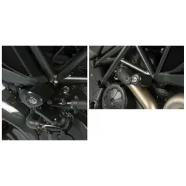 Tampons de protection R&G RACING Aero noir Ducati Diavel Nouveauté