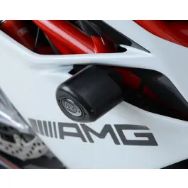 Tampons de protection R&G RACING Aero noir (sans perçage) MV Agusta F4RC Commander Maintenant