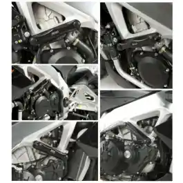 Offre Exclusive Tampons de protection de cadre R&G RACING noir Aprilia
