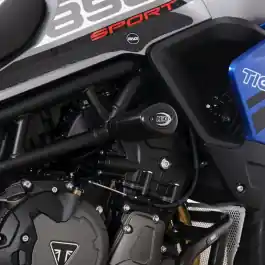 Tampons de protection R&G RACING Aero - blanc Triumph Tiger 850 Sport Soldes
