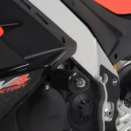 Tampons de protection R&G RACING Aero - noir Aprilia RSV4 1100 Factory Offre Du Jour