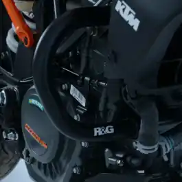 Protections latérales R&G RACING orange KTM Duke Livraison Mondiale