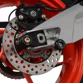 Pions de bras oscillant avec platine R&G RACING Noir - Aprilia Nouvel Arrivage