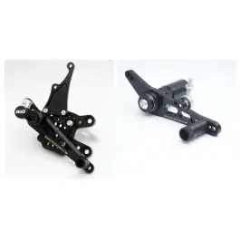 Commandes reculées R&G RACING noir Yamaha YZF-R1 Garantie Incluse