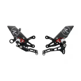 Super Prix Commandes reculées réglables/repliables LIGHTECH Racing sélection standard noir/rouge Aprilia RSV4