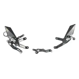 Commandes reculées réglables/repliables LIGHTECH sélection standard et inversée noir BMW S1000RR Offre Du Jour