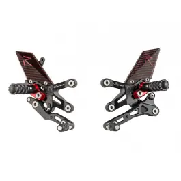 Commandes reculées réglables racing LIGHTECH R version noir Suzuki GSX-R1000 Meilleur Prix
