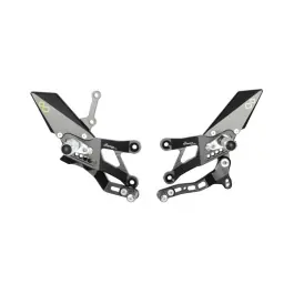 Commandes reculées fixe LIGHTECH sélection standard noir Yamaha R3 Livraison Express