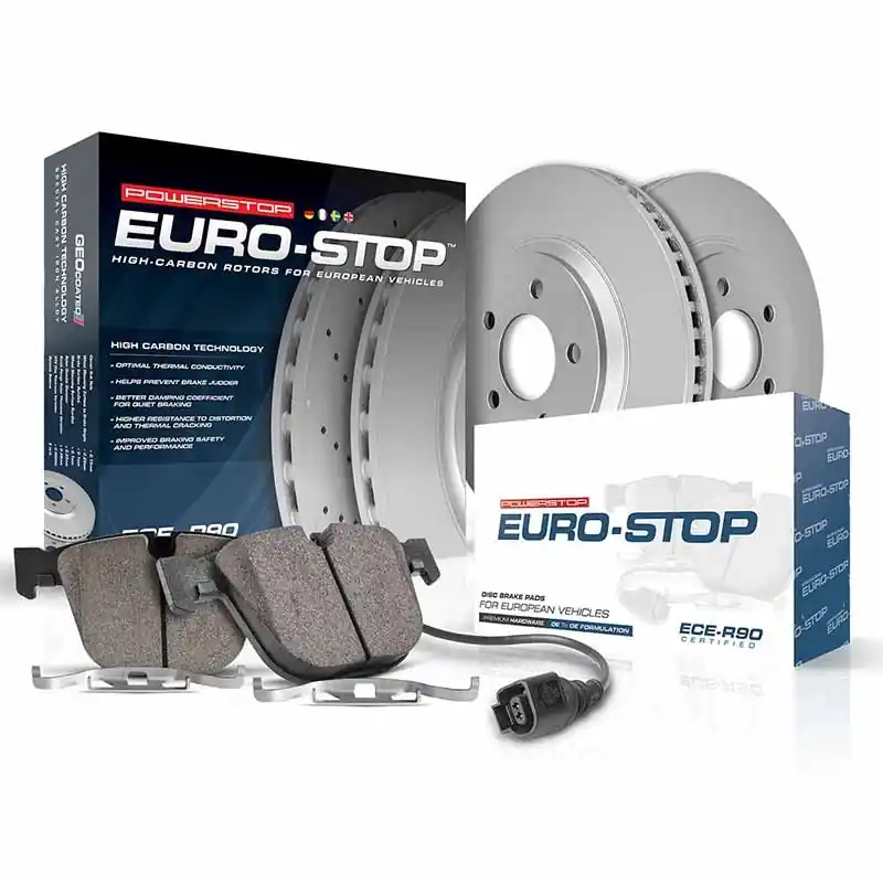 PowerStop | EuroStop Premium Disc Brake Pad & Rotor Kit - Arrière - S60 / S80 / V70 / XC70 2000-2009 Soldes